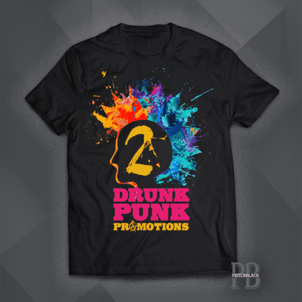 2 Drunk Promotions black T Shirt