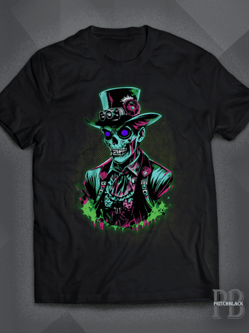 Top Hat Steampunk skeleton shirt
