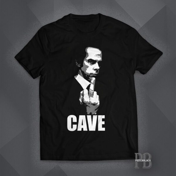 Nick Cave - stencil art on a black T Shirt